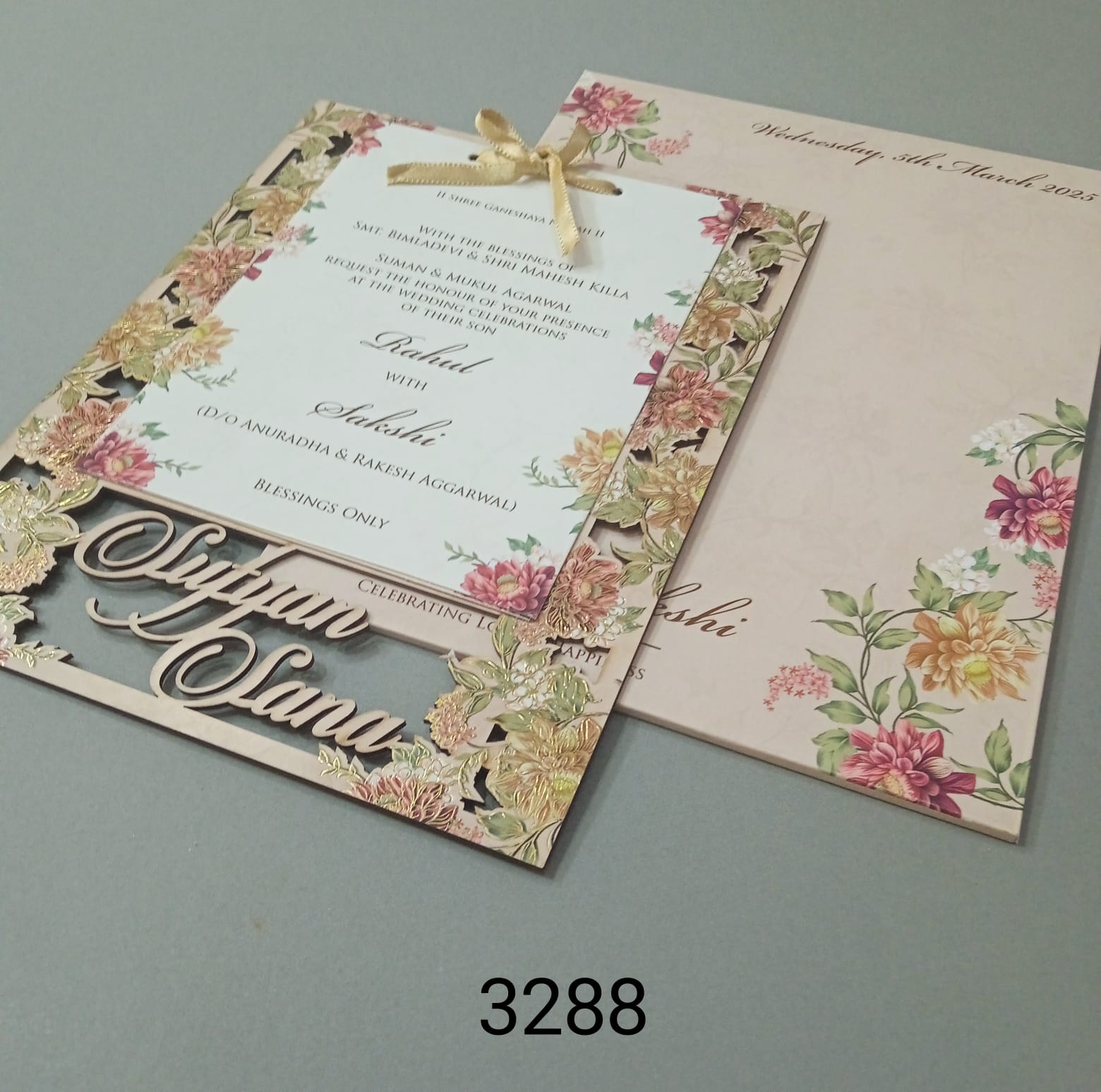 Gulshan Card Collection Designer Wedding Invitation Card (Pack of 50)