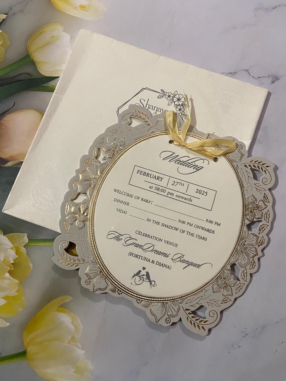 Gulshan Card Collection Designer Wedding Invitation Card (Pack of 50)