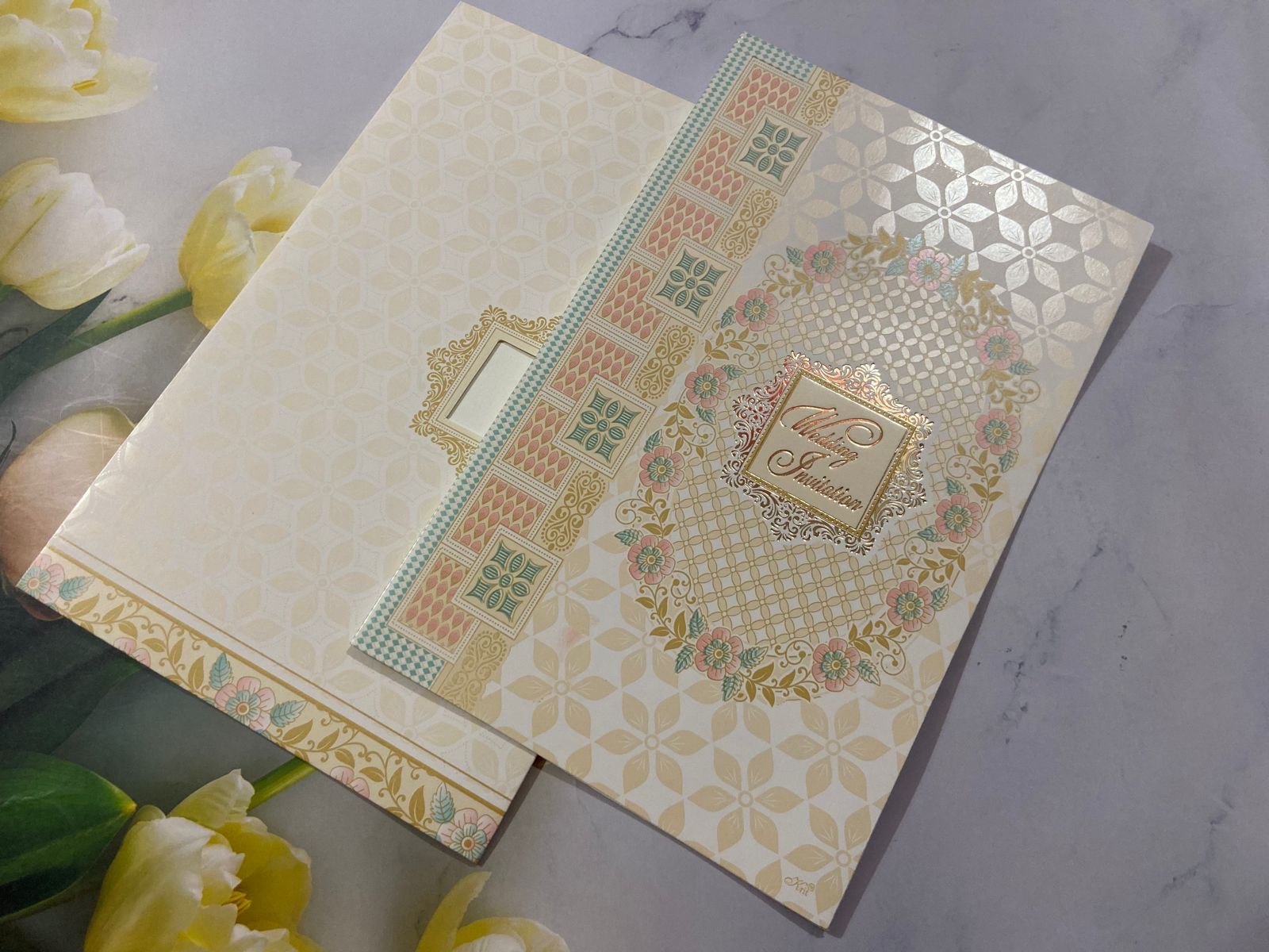 Gulshan Card Collection Designer Wedding Invitation Card (Pack of 50) 