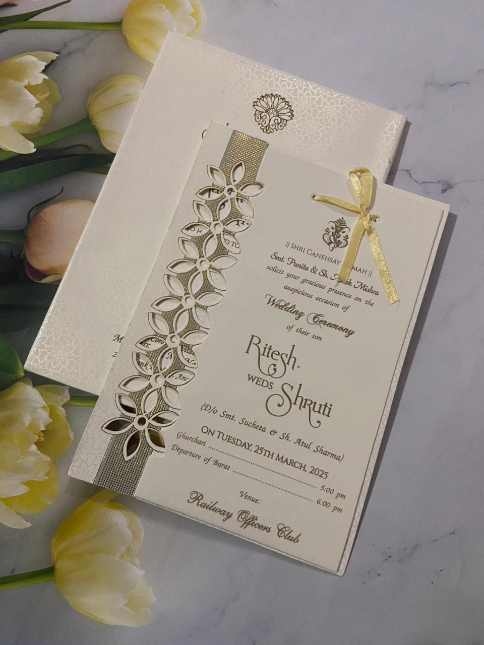 Gulshan Card Collection Designer Wedding Invitation Card (Pack of 50)